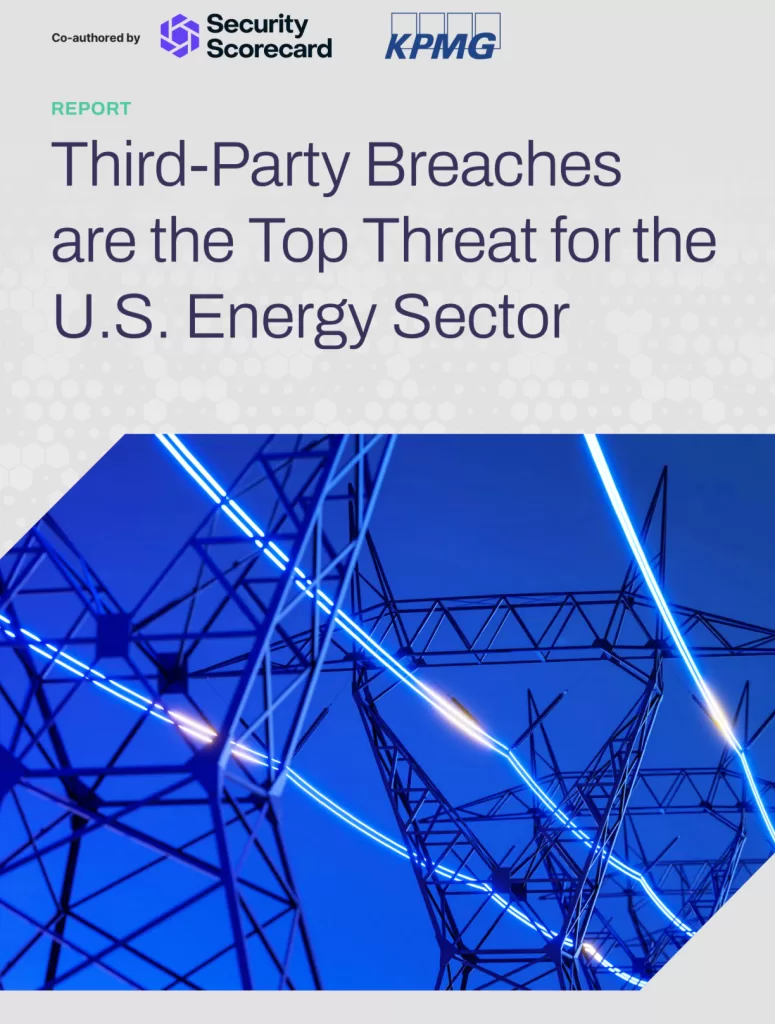 Cover image of SecurityScorecard and KPMG report titled "A Quantitative Analysis of Cyber Risks in the U.S. Energy Supply Chain" 