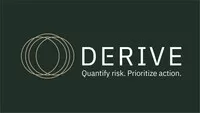 Derive logo. A logo with a number of concentric gold circles next to the name Derive with the tagline Quantify risk. Prioritize action.