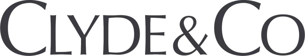 The logo of Clyde & Co, featuring the firm's name in a sleek, modern serif font with "& Co" stylized in a smaller, elegant typeface.