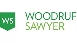 Woodruff Sawyer logo featuring a green shield with the letters WS and the company name written in green text.