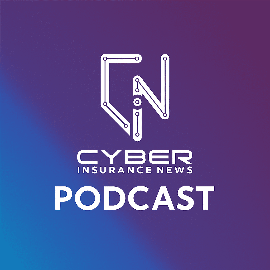 Cyber Insurance News Podcast episode cover featuring the title 'Goodbye Password, Hello Passkey' with a tech-inspired CN logo, gradient purple-blue background, and guest mention Bojan Simic, CEO of HYPR—discussing passwordless authentication, cybersecurity, and digital identity security.