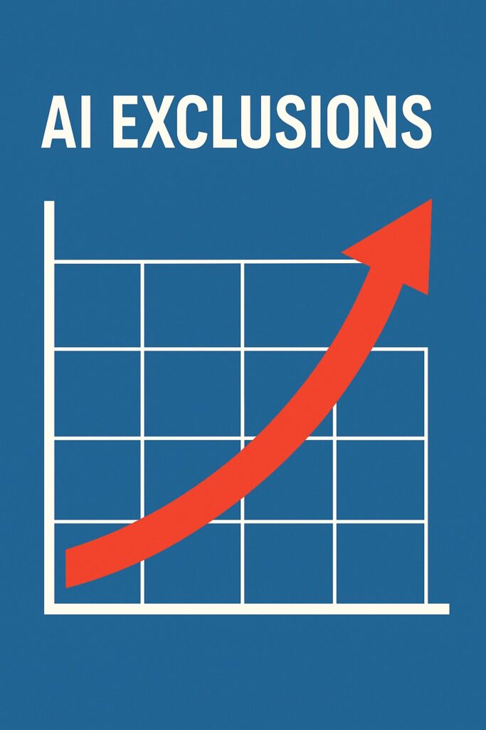 chart showing growth of AI exclusions in insurance policies