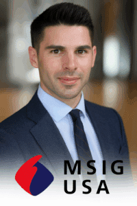 Ryan Kratz portrait with MSIG USA logo added to illustrate cyber insurance leadership and support “What is cyber insurance” coverage discussions.