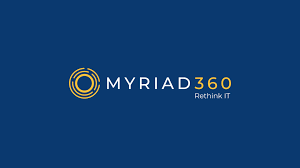 Myriad360 logo — cybersecurity and IT services partner featured on the Cyber Insurance News podcast discussing non-human identity risk.