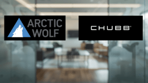 Arctic Wolf and Chubb logos representing a cyber insurance policy partnership for enterprise policyholders