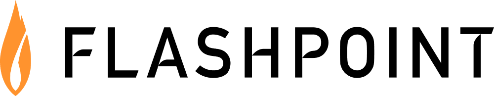 Flashpoint cybersecurity threat intelligence logo used in cyber insurance and cybersecurity risk analysis reports on Agentic AI cybercrime trends.