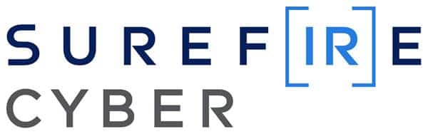 Surefire Cyber logo, accompanying news of Admiral Michael Rogers appointment as Strategic Advisor to the cyber insurance incident response firm